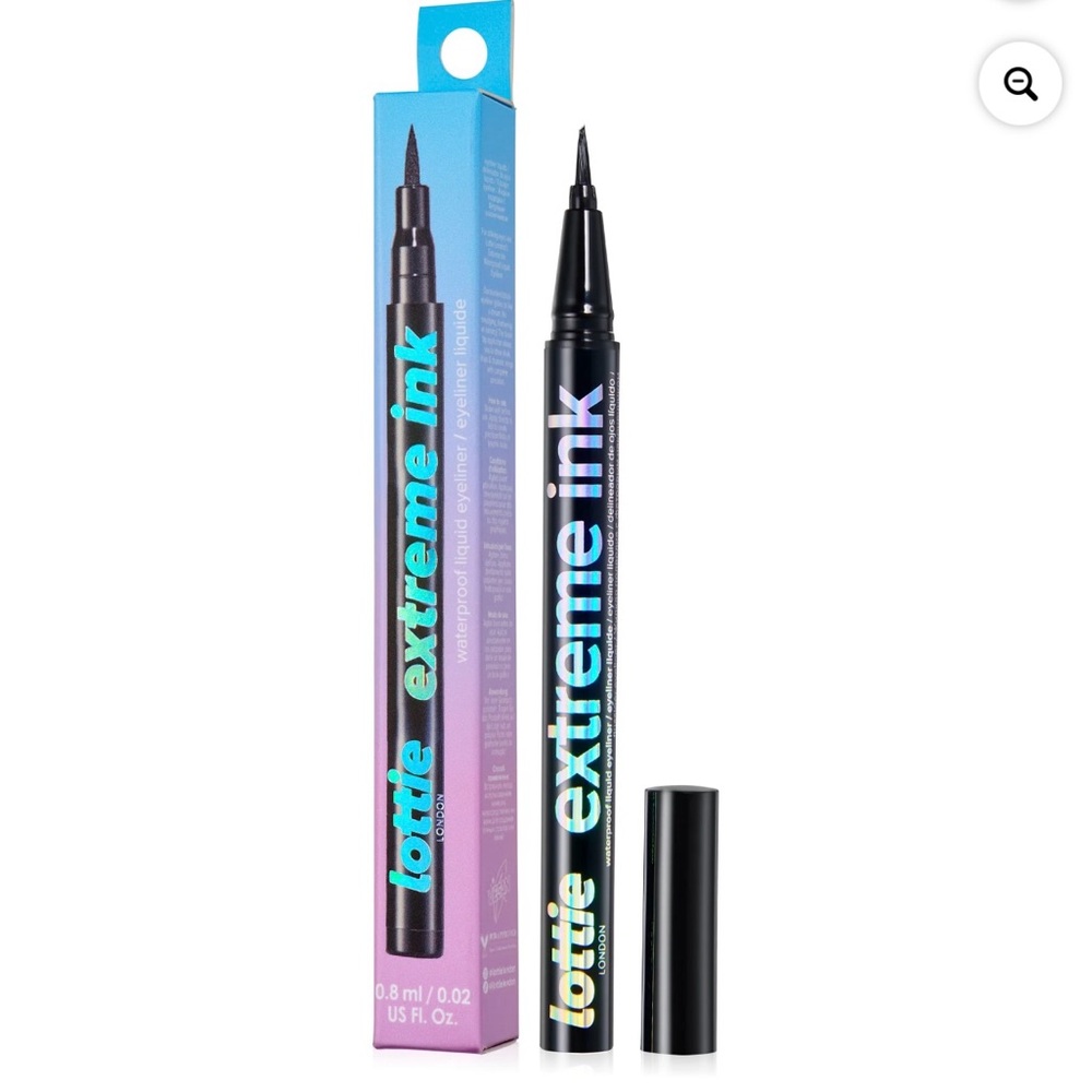 Lottie London Extreme Ink, Waterproof Brush Tip Liquid Eyeliner, Black, Vegan